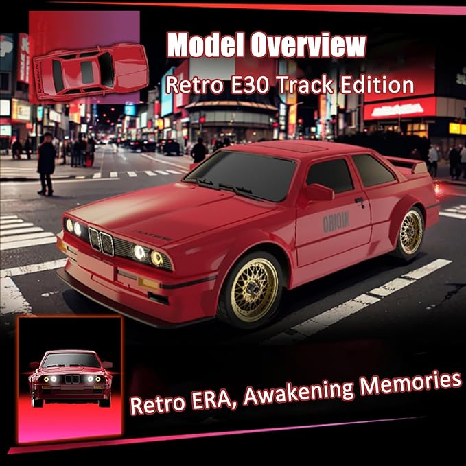 1:16 Scale RC Drift Car, 30KM/H 4WD 2.4GHz Remote Control Cars with LED Light, Racing and 4 Drifting Wheels, 3 Rechargeable Batteries, Perfect Toy Gift for Teen Adults Red