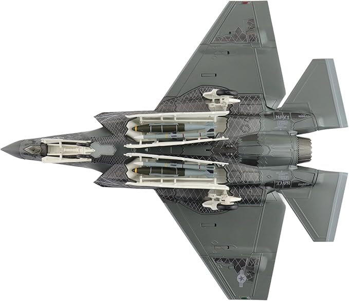 Hobbymaster | 1:72 Scale Model Military Aircrafts | F-35C Black Chrome XE-105/168842, US Navy, August 2022 | Model HA6212