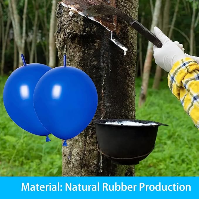 ADIDO EVA Link Balloons Blue 10 Inch Latex Quick Linkale Balloon 80 Pcs for Birthday, Halloween, Christmas, Party Festival Decorations