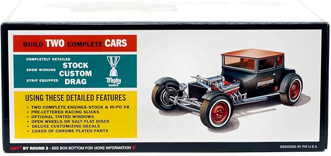 AMT Unknown 1925 Ford T Chopped 1:25 Scale Model Kit, Neutral (AMT1167)