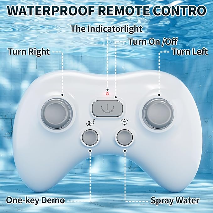 2.4GHz Remote Control Shark Toys for Boys,1:18 Scale High Simulation Shark Toys with Light & Spray, RC Sharks for Pools & Lakes, Toy Shark Boat Gift for 4 5 6 7 8 9 Year Old Kids Boys Girls