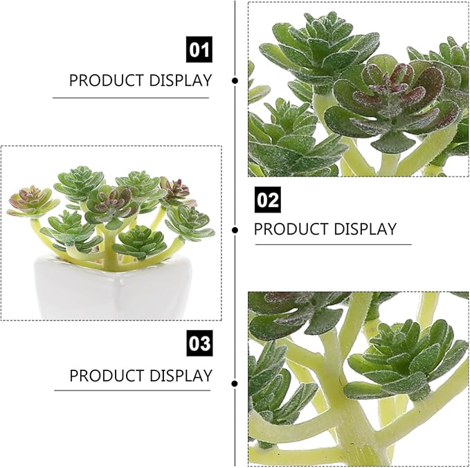 IMIKEYA 6pcs Simulated Succulents Artificial Plants for Outdoors Mini Fake Plants House Decorations for Home Decorative Faux Succulent unpotted Succulents Plants Fake Cactus Cacti Plants