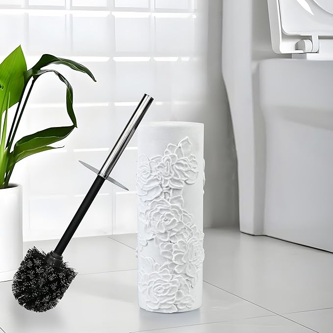 Indecor Home Toilet Brush and Holder Set for Bathroom, Stylish and Durable Cleaning Tool with Modern Design, Compact for Efficient Cleaning
