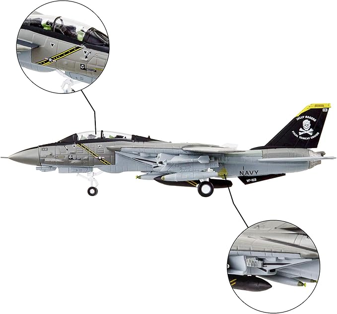 HANGHANG F14 Tomcat Fighter Plane Diecast Military Model Metal Airplane for Collection or Gift