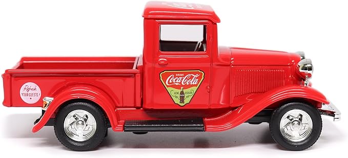 Motor city classics Coca-Cola Diecast Collectible | 1934 Ford Pick-Up 'Refresh Your Guests' | 1:43 Diecast Scale Model 443031 | Officially Licensed Coca-Cola Diecast