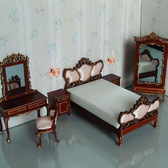Beaupretty 12 Scale Rose Gold Dollhouse Accessories for Miniature Home Display and Photography Props