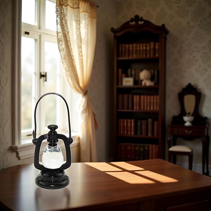Black Decoration Accessories, 1:12 Dollhouse Miniature Scene Model Hurricane Lantern Play, Accessories (23 x 43 mm),Decorations,This Product is not Suitable for Children Under 12
