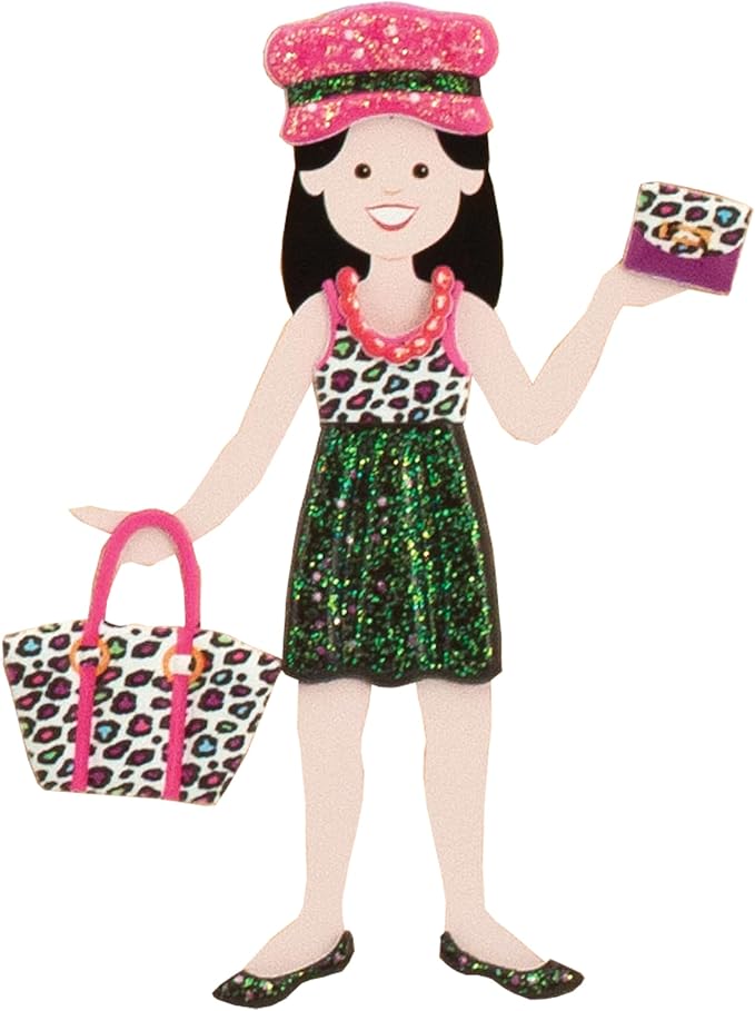 Melissa & Doug Day of Glamour Puffy Sticker Activity Book – 196 Reusable Stickers with 10 Pages of Background Scenes, Fashion-Themed Mess Free Travel Toys for Kids Ages 4+ - FSC Certified
