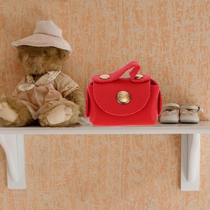 FAVOMOTO Purse Miniature Handbag Realistic Openable Dollhouse Accessory for Lightweight Design Present for Little Playtime and DIY Projects