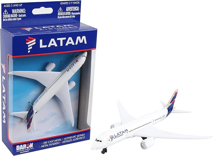 Daron Toy Airplane – Latam – Die-Cast Metal Model Airplane Toy with Plastic Parts for Kids Ages 3+