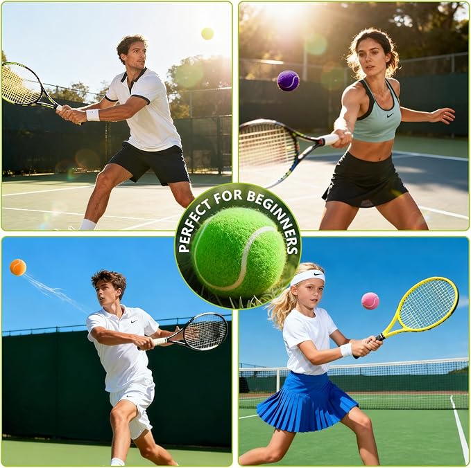 PoyPet 16-Pack Tennis Balls Bulk for Practice,Training and Beginners | Ideal for Dog Fetch,Chew and Play
