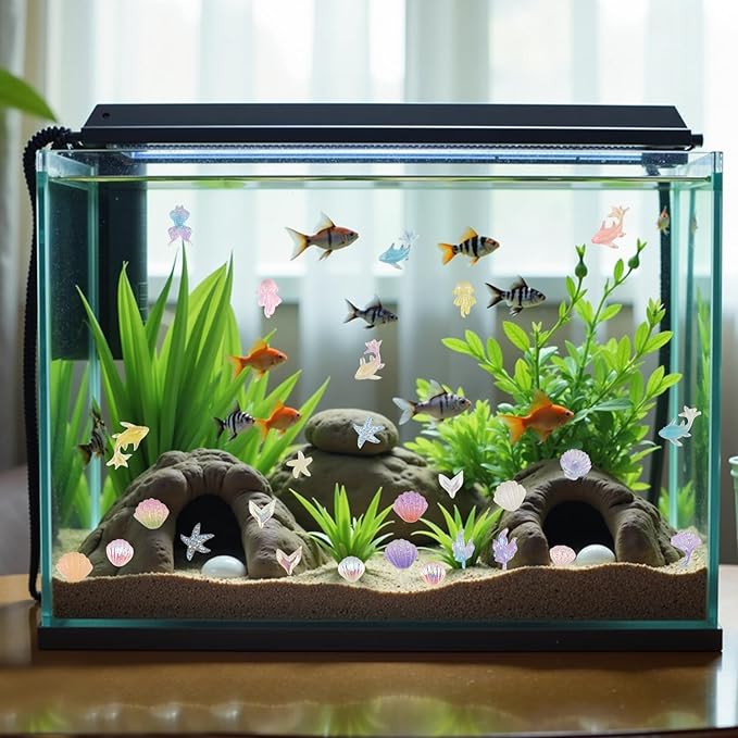 200 Pieces Colorful Tiny Sea Animals Decor for Crafts Dollhouse Miniatures Resin Micro Ocean Decorations for Dollhouse Fairy Garden Micro Landscaping Decoration