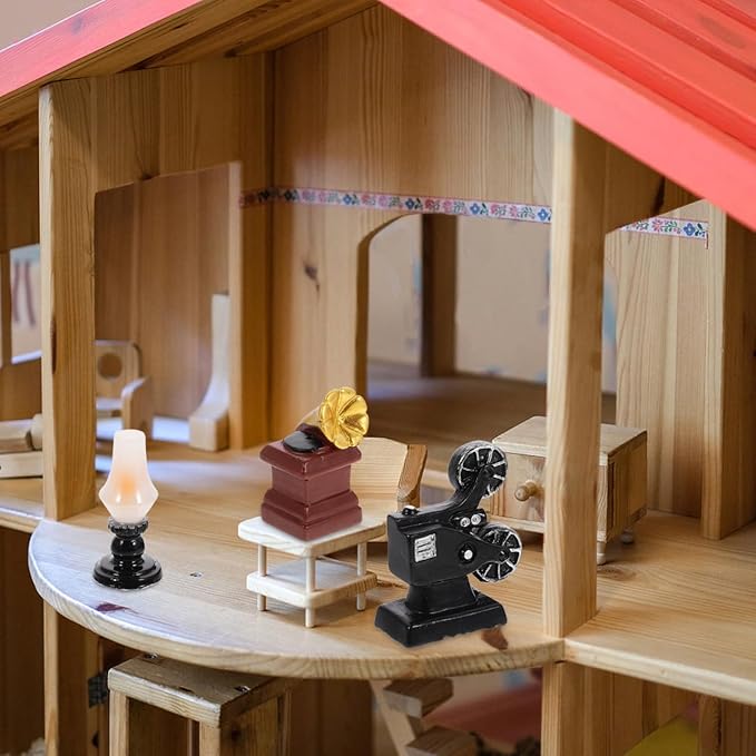 ifundom Miniature Retro Camera Ornament Dollhouse Furniture Decor Vintage Home Accessories Mini House Decor for Living Room Bedroom Display 0.86 Inch