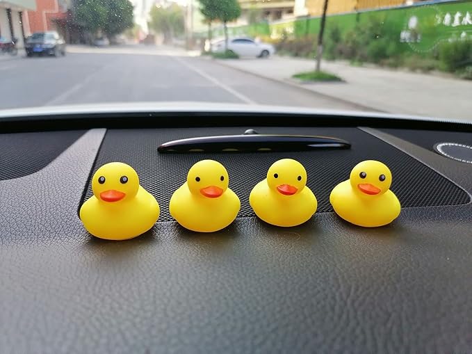 50PCS Super Mini Rubber Duck Bath Duck Toys for Toddlers Boys Girls,Squeak and Float Rubber Ducks in Bulk Baby Shower Duck Decorations Party Favors (1.6'')