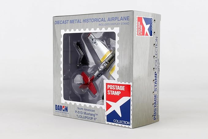 Daron P-51D Mustang Die-Cast Model – 1:100 Scale WWII Long-Range Fighter Replica, Tuskegee Airmen Edition, Highly Detailed, 4” Length x 4.5” Wingspan, Adult Collectible Ages 14+