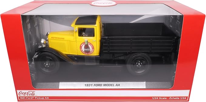 Motor city classics Coca-Cola Diecast Collectible | 1931 Ford Model AA (Yellow Version) 1:24 Scale 424023 Officially Licensed