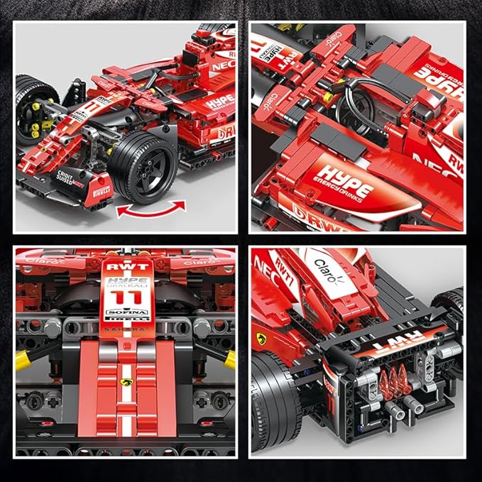 XIU AM24 Formula 1 Racing Car Building Set, 1:10 Collectible Set for Adults, Compatible with Lego,Authentically Detailed Build and Display Model for Home or Office Décor (1150 PCS)