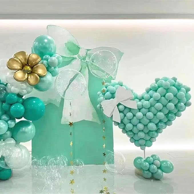 5 inch Teal Balloons, 100 pcs Mini Teal Blue Birthday Balloons for Party Decorations (Teal)