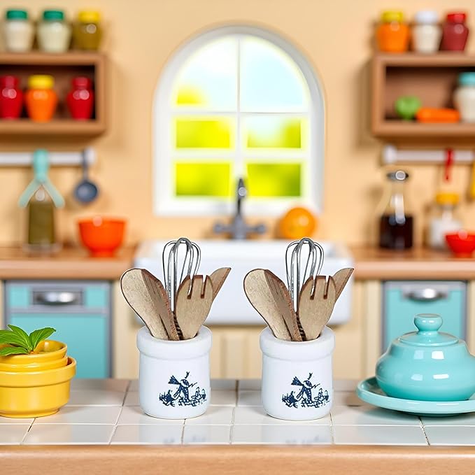 2Pcs 1/12 Miniature Kitchen Utensils Dollhouse Decoration Accessories, Décor, Decorations