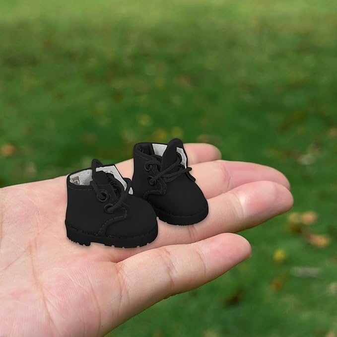 Compatible with Labubu Doll Shoes for 17cm Doll,Shoes Used for Labubu Accessories(GB-Black)