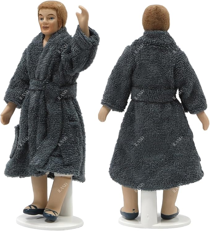 iland Dollhouse People for 1 12 Scale Accessories Miniature 6 inch Dolls for Doll House Little People Figures Mini Dollhouse Family Set Porcelain Action Figures Cute Realistic