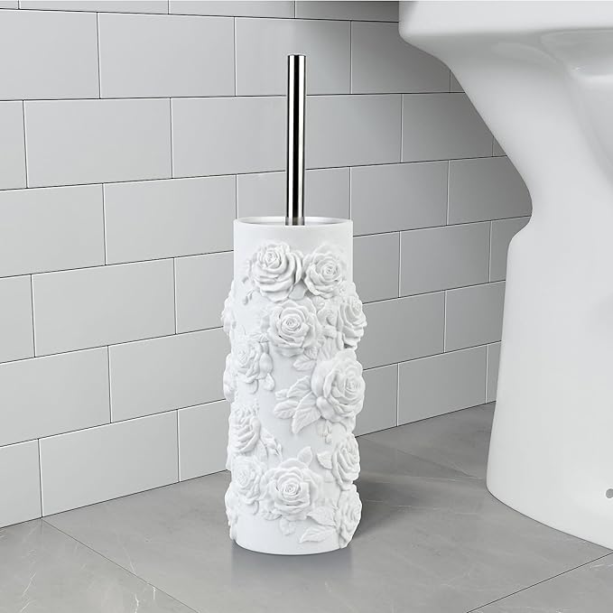 Indecor Home Toilet Brush and Holder Set for Bathroom, Stylish and Durable Cleaning Tool with Modern Design, Compact for Efficient Cleaning