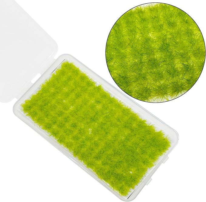 Cayway 312 PCS Static Grass Tuft 3 Color Model Railway Artificial Miniature Terrain Kit for DIY Model Railway Fairy Garden Diorama Scenery