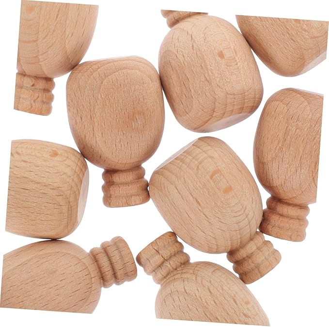 LALAFINA 10pcs Unfinished Wooden Wine Bottle Ornaments Mini Wood Crafts DIY Blank Paintable for Decorative Projects