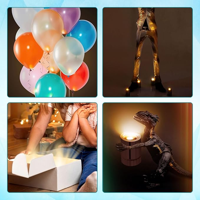 10pcs Miniature Led Lights, Tiny Small Led Lights Battery Powered Balloon Mini Spot for Paper Lantern Party Decoration Micro Crafts Models Dollhouse Accessories(Warm White Light)