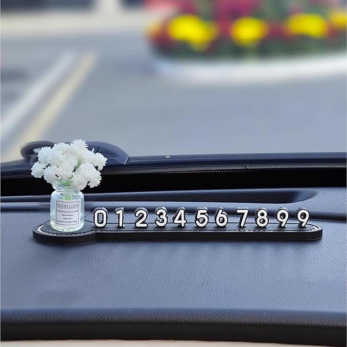 2Pcs Miniature Flower Vases with White Baby’s Breath – Realistic Handmade Dollhouse Accessories for 1:6/1:8 Scale, Fairy Garden Props, DIY Craft Elements, Cupcake Decor, Micro Landscape Embellishments