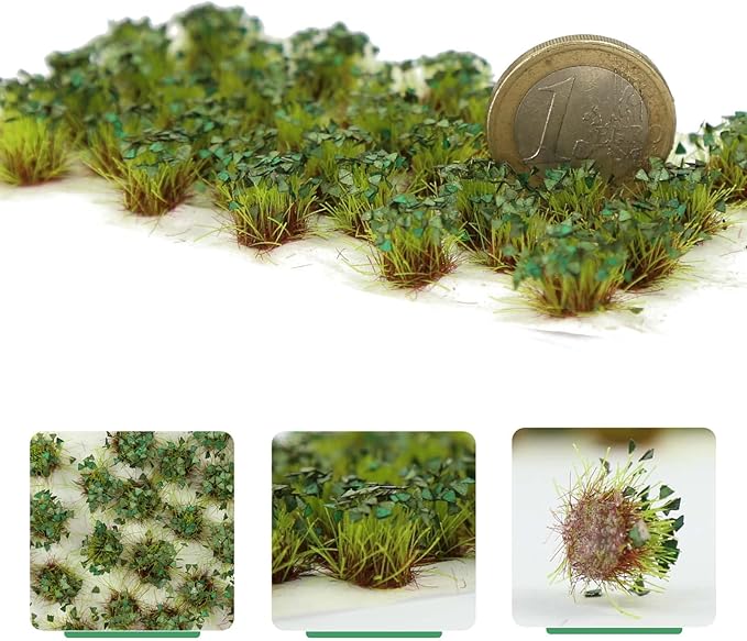 Miniature Vegetation Artificial Flower Cluster with Model Bases War Game Lowland Scenery (F)