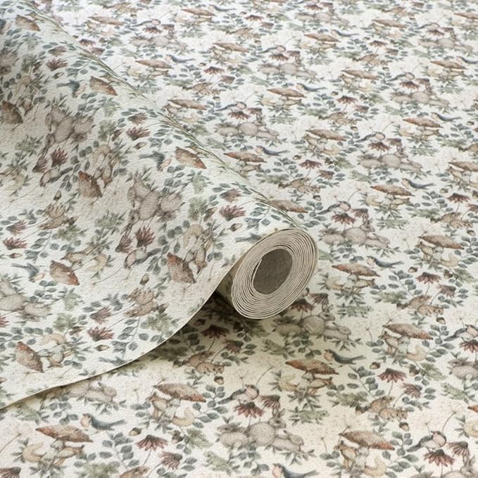 iLAND Originality Dollhouse Wallpaper 39 * 15.7 inch, Dollhouse Accessories on 1:12 Scale or 1:6 Scale (Forest Whisper)