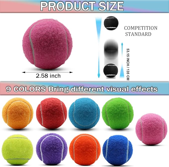 SHYUJAJIE Tennis Balls, 20 Pack Training Tennis Balls,High Elasticity Practice Tennis for Beginner, Exercise Playing Balls for Pet Dog