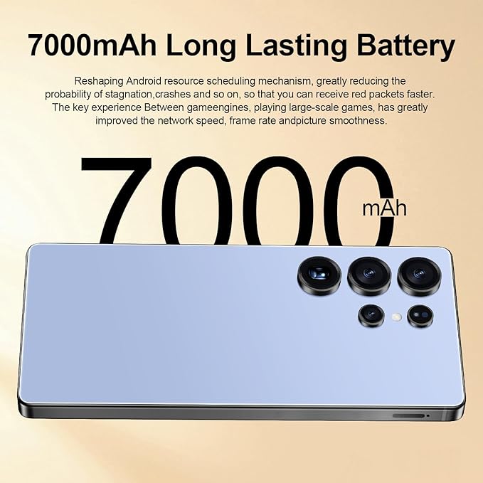 OEJBK I25 Ultra: Powerhouse 16GB/512GB, 2-Day 7000mAh Battery, Huge 6.99" Android 14 Phone w/Built-in Stylus - Your All-in-One Device The Superior Choice (Titanium Blue)