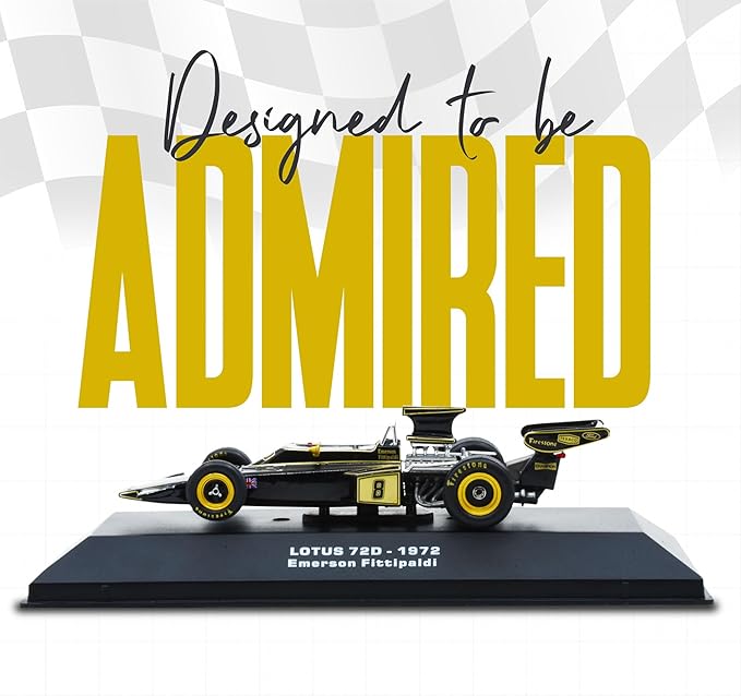 1:43 F1 Team 72D - 1972 Collection Formula 1 Race 8# Model Inspired by Emerson Fittipaldi Diecast Collectible Model
