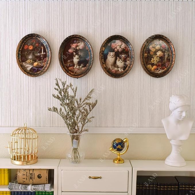 iland Miniature Dollhouse Wallpaper and Flooring 1/12 1/6 Scale (Gentle White Embossed Texture)