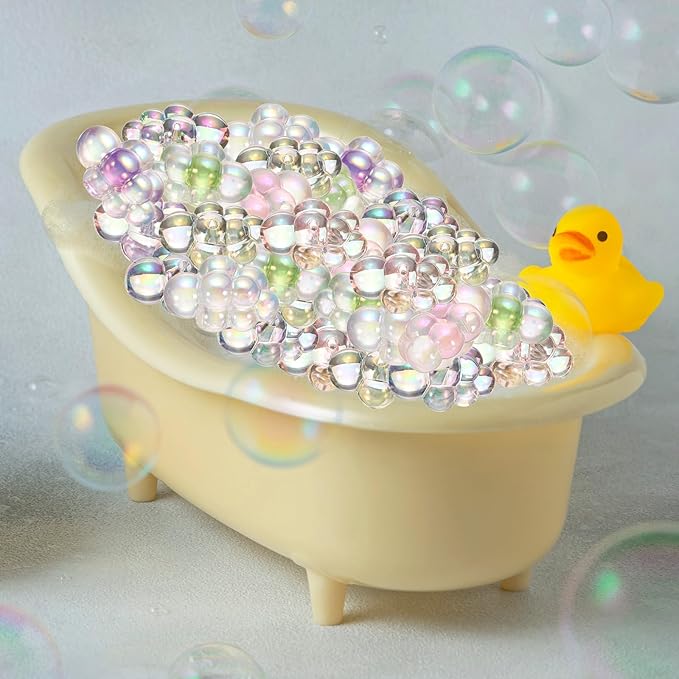 CoCud Bubble Clusters for Miniature Dollhouse Bathtub, 1:16 Scale Acrylic Blue Bubbles - (Applications: for DIY Craft, Fairy Beach Decor), 5-Piece