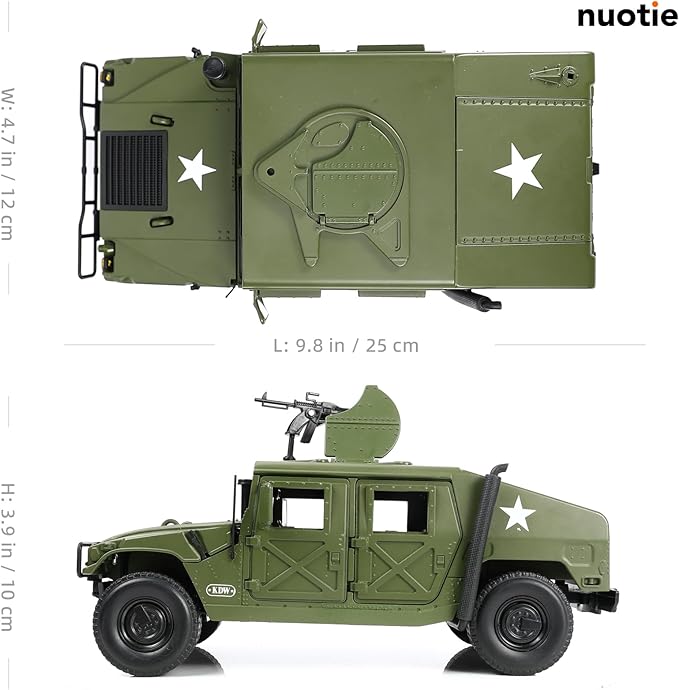 1/18 Hummer H1 Vehicle Model Military Truck Off Road Vehicle Diecast Metal Model Kit Armored Car Military Multifunctional Truck Armored Car Miniature for Adults Collection or Gift