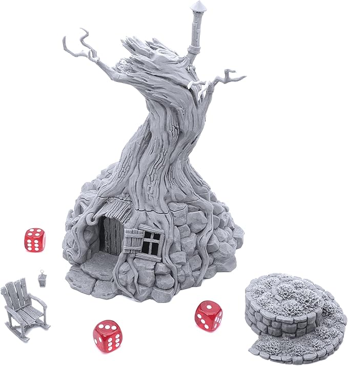 EnderToys Witch's Hovel DND Terrain Compatible with Dungeons and Dragons, 28mm Miniature Wargaming, Tabletop RPGs, Wargame Scenery