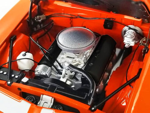 1969 Chevy Camaro Restomod Custom Hugger Orange with Silver Stripes Limited Edition to 800 Pieces Worldwide 1/18 Diecast Model Car by Acme A1805720