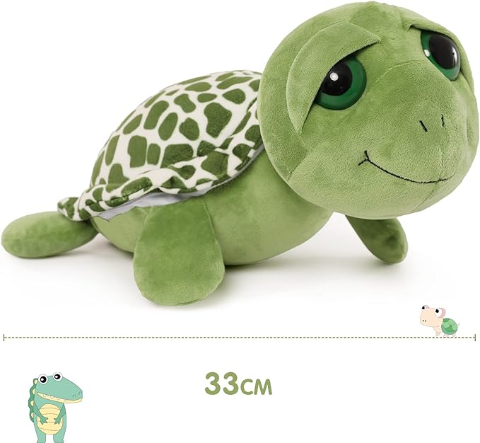 6Pcs Turtle Stuffed Animals with Three Babies Inside Shell,14" Sea Turtle Plush Pillow Toy with Two Eggs, Stuffed Tortoise for Kids, Ocean Plush for Birthday Christmas or Baby Shower