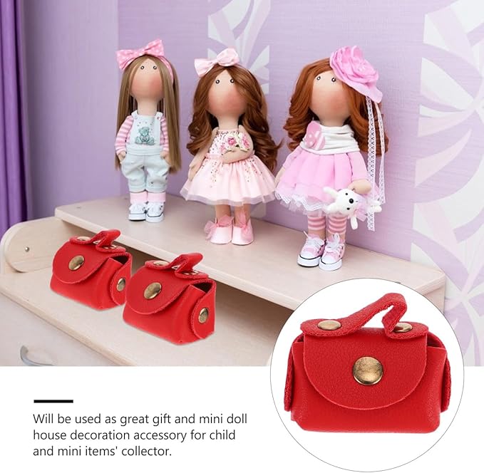 FAVOMOTO Purse Miniature Handbag Realistic Openable Dollhouse Accessory for Lightweight Design Present for Little Playtime and DIY Projects