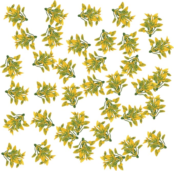 OrgMemory Mini Model Grass, 200 Pcs, Mixed Model Plants, Miniature Plants for School Project DIY Miniature Colorful Flower