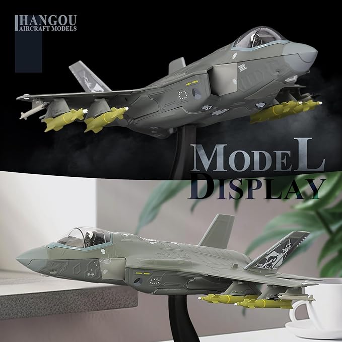 HANGHANG 1/72 Military Model Plane F-35A Hunt Lightning II Alloy Fighter Plane Model Model Airplane for Collections and Displays