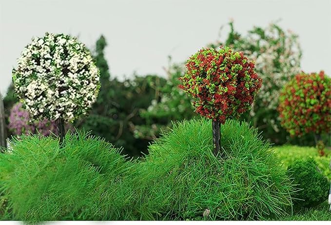 OrgMemory 90Pcs Model Trees, Miniature Plants Train Scenery Artificial Fake Trees Model Railroad Scenery, Diorama Supplies, DIY Scenery Landscape