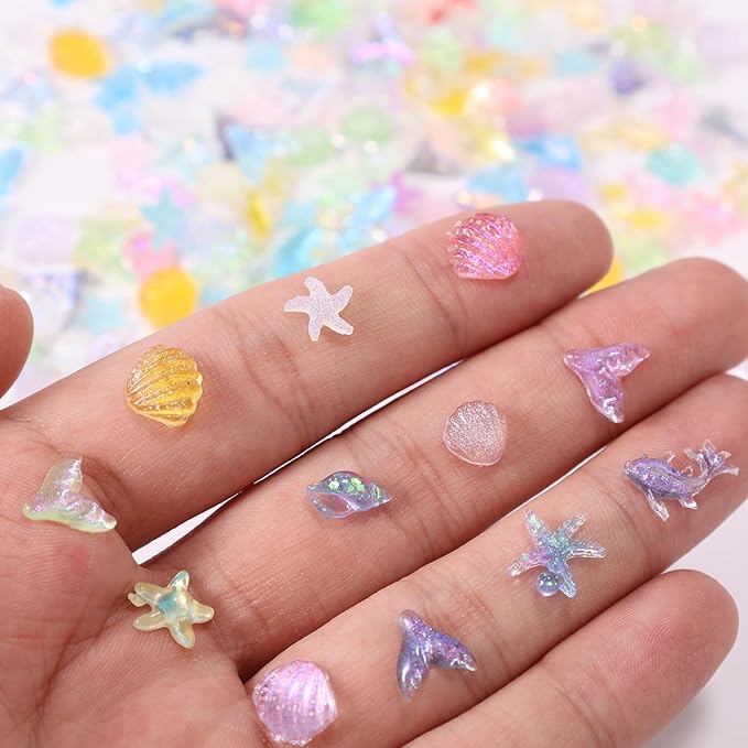 210pcs Mini Ocean Animals, Resin Miniature Marine Animal Figurines Toys Cute Tiny Small Resin Figures Toys Little Sea Creatures for DIY Fish Tank Aquarium Micro Landscape Garden Dollhouse Decor
