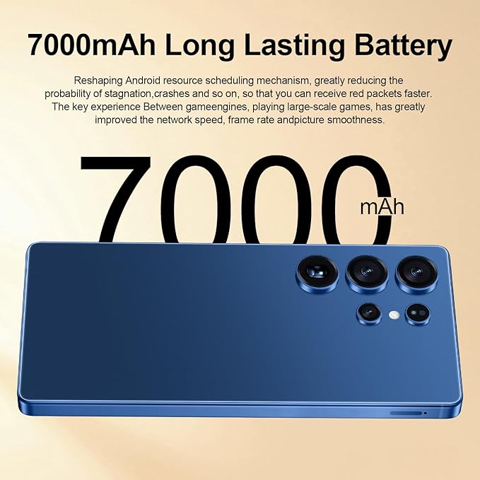 OEJBK I25 Ultra: Powerhouse 16GB/512GB, 2-Day 7000mAh Battery, Huge 6.99" Android 14 Phone w/Built-in Stylus - Your All-in-One Device The Superior Choice (Blue)