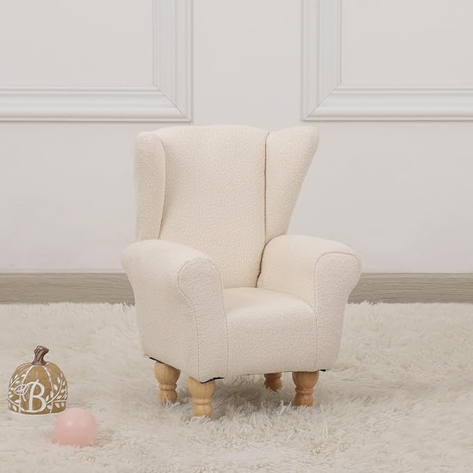 Doll Miniature Sofa, Mini Sofa&Armchair for Dollhouse Furniture,Doll Sofa Chair for Decorating Dollhouse Livng and Bed Room (4.8" Wx6.3 D) (Beige)
