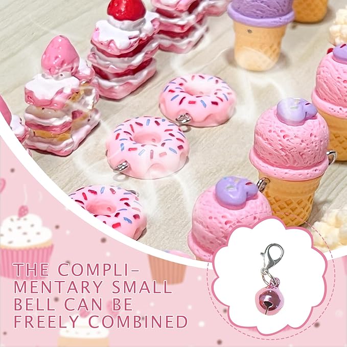 VPDSLABUBU Accessories for 3.94-6.7inche(10-17cm) Dolls, There are 8 Miniature Accessories, Including a Badminton Racket, Donuts, Cake, Guitar, Pig-Head Bag, ice Cream, and a Bell,Meet Your DIY Needs