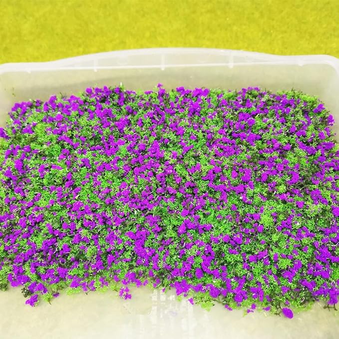PCUORLEORS 4 Pack Model Flower,Colorful Tree Powder Model Tree Grass, Art Landscape, DIY Artificial Sand Table Micro Landscape Building
